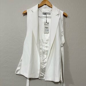 Zara White Vest and Trouser Set